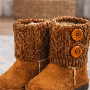 Toddler Faux Suede Winter Booties – EU 27 / US Toddler 10